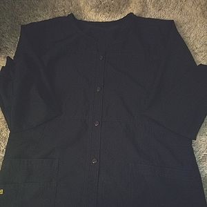 Blu long sleeve scrub jacket